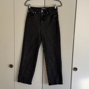 Madewell The Perfect Vintage Wide Leg Jeans Black Wash Size 27